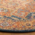 thumbnail image 4 of SAFAVIEH Evoke Westley Bordered Area Rug, Blue/Orange, 3' x 3' Round, 4 of 9