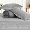 thumbnail image 6 of Aship Queen Comforter Set, 3Pcs Cozycash PCM Bedding Set with Temperature Regulating for All Season, Reversible Skin-friendly Bedding, 1Comforter & 2 Pillowcases Gray, 6 of 8
