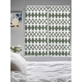 thumbnail image 3 of Vintage Bohemia Bathroom Window Curtain, Minimalist Abstract Geometric Art Green Light Filtering Coffee Kitchen Curtains, Bedroom Living Room Curtains 2 Panel 84"x63", 3 of 6