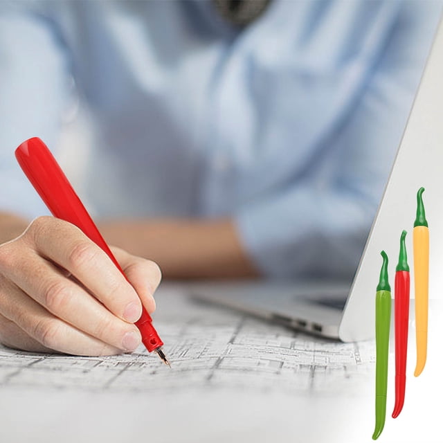 Pepper Styling Pen Vintage Pepper Style Shaped Pen Stationery Water Pen Cute Student Learning Supplies 5ml