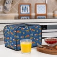 thumbnail image 5 of KLL Construction Vehicles Print 2 Slice Toaster Dust Covers Kitchen Small Appliance Cover with 2 Pockets,Can hold Jam Spreader Knife & Toaster Tongs (11.4 x 7.9 x 7.5), 5 of 6