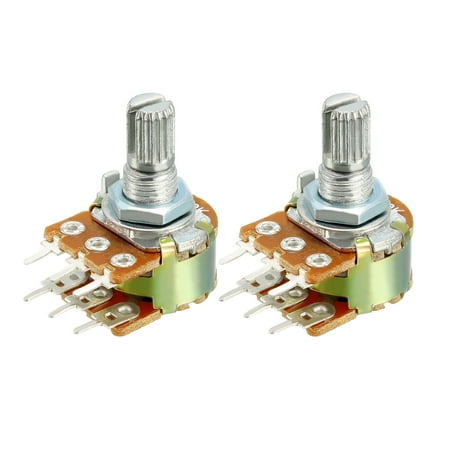 

WH148 500K Ohm Variable Resistors Dual Carbon Film Potentiometer 2pcs