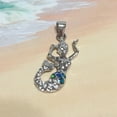 thumbnail image 3 of Unique Hawaiian Blue Opal Mermaid Necklace, Sterling Silver Blue Opal Mermaid Pendant, N2135 Valentine Birthday Mom Gift, Island Jewelry, 3 of 6