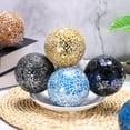 thumbnail image 4 of Uxcell 3Pcs Decorative Glass Balls 3.15 inch Orbs Centerpiece Balls Mosaic Glass Balls for Decor Bowls, Light Brown, 4 of 5
