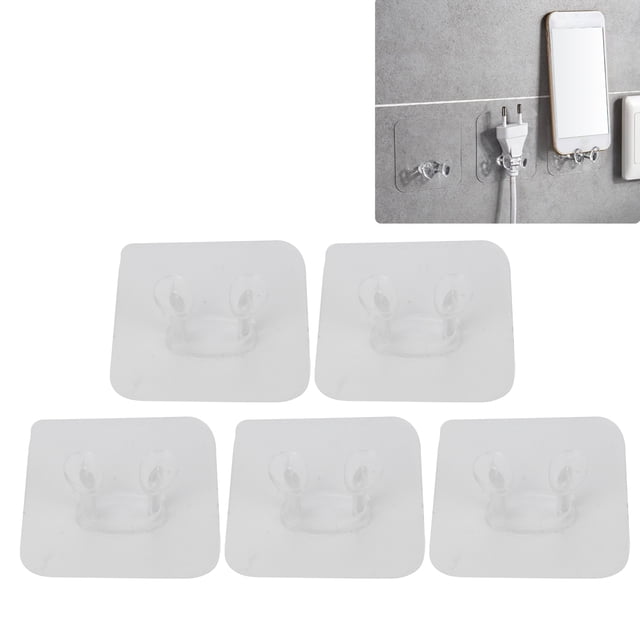 Self Adhesive Hooks, Easy Install Strong Viscosity 5pcs Multiple Uses Shower Holder for Kitchen for Bathroom
