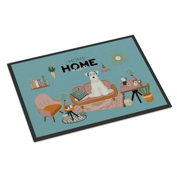 White Miniature Schnauzer Sweet Home Indoor or Outdoor Mat 18x27 CK7898MAT