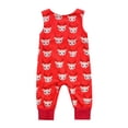 thumbnail image 3 of Qiylii Baby Girl Boy Christmas Romper,Sleeveless O Neck Elk Pattern Bodysuit, 3 of 6