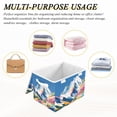 thumbnail image 6 of Yayeee Collapsible Cube Storage Bin with Lid Fabric Closet Decorative Basket with Handles, Abstract Snow Mountain, 6 of 7