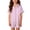 Pink, variant on Cethrio Girls' Pajama Sets, Lapel Collar 3-piece Summer Short Sleeve Girls' Sleepwear Pink Size 10-12