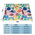 thumbnail image 5 of XMXT Throw Blanket, Vivid Multicolor Graffiti Machine Washable Blankets for Sofa, 60 x 50 inches, 5 of 9