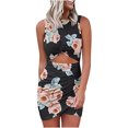 thumbnail image 1 of Sexy moda sin mangas impreso cuello redondo ahueca hacia fuera señoras Slim chaleco Mini vestido Pompotops ghjkhdj2963, 1 of 7