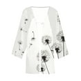 thumbnail image 5 of XIAfhje Womens Summer Cardigans Lightweight 3/4 Sleeve Floral Print Kimono Cardigan Loose Casual Beach Cover Up Blouse Tops, 5 of 5