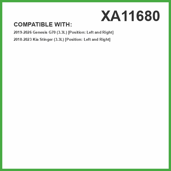 ECOGARD XA11680 Premium Engine Air Filter Fits 2019-2025 Genesis G70, 2018-2023 Kia Stinger, Left and Right
