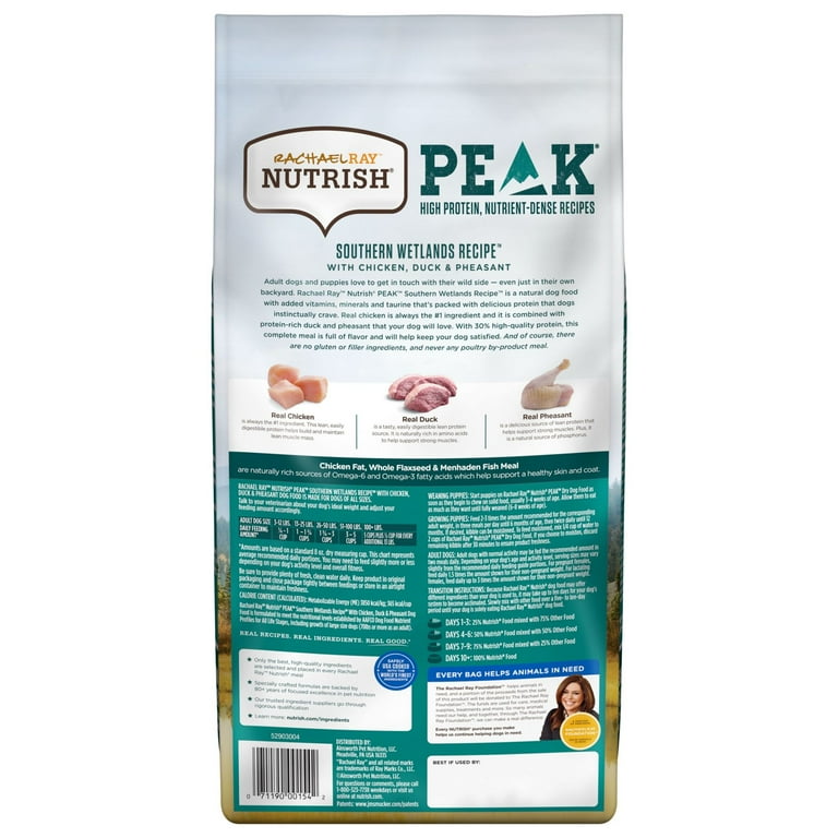 Rachael Ray Nutrish Peak Southern Wetlands Recipe With Chicken