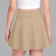 thumbnail image 6 of KPOPLK Girls Tennis Skirts with Pockets Athletic Skorts Inner Shorts High Waisted Sports Golf Running Skirt(7-8 Years,Khaki), 6 of 7