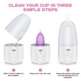 thumbnail image 6 of Menstrual Cup Steamer Sterilizer with 2 Reusable Period Cups, Menstrual Discs Cleaner Wash Kit for Women Feminine Hygiene Care, 6 of 7
