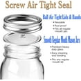 thumbnail image 3 of Regular-Mouth Glass Mason Jars 16 oz - (4 Pack) - Regular Mouth Pint 16-Ounces Mason Jars With Ball Airtight lids and Bands, 3 of 4