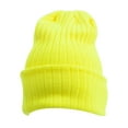 thumbnail image 2 of Top Headwear Cable Knit Long Winter Beanie - Neon Yellow, 2 of 2