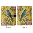 thumbnail image 2 of Leather Notebook with Pen Holder Writing Notepad Includes 100 Pages Lined Journal Bluebird Surrounded by Flowers, 2 of 6