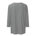 thumbnail image 2 of NAMTYQX Breast Cancer Awareness Shirt Softest 3/4 Length Sleeve Baggy Fashion Light Gray Size XL, 2 of 4