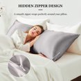 thumbnail image 4 of THXSILK Silk Body Pillowcase, 20"x54", Long Side Hidden Zipper, 100% Mulberry Silk Pillowcase for Hair and Skin, Breathable & Soft for Pregnant & Family, Gray, 4 of 8