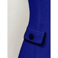 thumbnail image 3 of Royal Blue Sleeveless Round Neck A-Line Dress With Contrast Trim And Front Pockets, 3 of 5