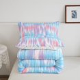 thumbnail image 5 of Homewish Pink Blue Gradient Twin Comforter Sets,Modern Abstract Art Bedding Set,Colorful Stars Reversible,2 Pieces,1 Comforter and 1 Pillowcase, 5 of 7