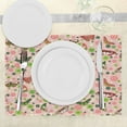thumbnail image 3 of Ambesonne Nature Place Mats Set of 4, Butterflies Shamrocks, Standard Size, Lime Green Pale Pink, 3 of 6