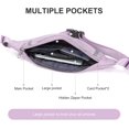 thumbnail image 3 of Fanny Packs for Women Fashionable Crossbody Bags Belt bag Multi-color Waterproof Waist Bag Plus Size Fanny Pack for Men with Headphone Jack for Running Fit All Phones Purple, 3 of 6