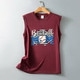thumbnail image 5 of EQWLJWE Hauts d'Été pour Femmes Hauts pour Femmes en Liquidation Mode Femmes Imprimé Col Rond Sans Manches Chemises Tuniques Tee Tops, 5 of 5