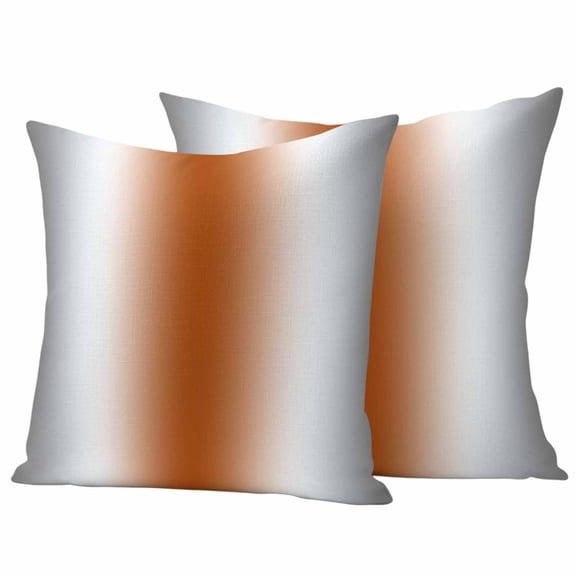 Outdoor Waterproof Pillow Covers Farmhouse Orange Grey Gradient Decorative Throw Pillow Protectors,Pillowcase Cushion Cases for Patio Sofa Garden Couch,16x16in,Pack of 2