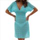 thumbnail image 1 of Vestido de Crochet para Mujer, de Corta, para Playa Azul XL, 1 of 7