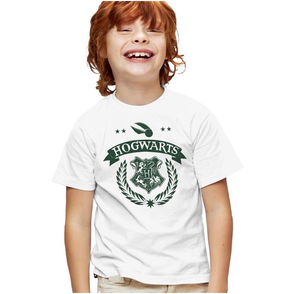 Harry Potter Quidditch School Test Kids T Shirt for Youth Boys and Girls, White, Large
