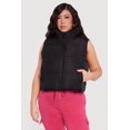 thumbnail image 2 of Women's Plus Size Drawstring Hem Zip Front Puffer Vest, 2 of 4