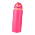 thumbnail image 4 of Botella de agua de acero inoxidable a prueba de fugas, 1000 ml, reutilizable, simple, portátil, de doble pared, al vacío, para conducir, picnic en rosa roja, 4 of 9