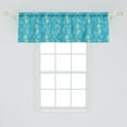 thumbnail image 2 of Ambesonne Ocean Valance Pack of 2, Scallop Sea Shells Aquatic, 54"X18", Sky Blue Beige, 2 of 4