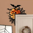 thumbnail image 4 of Custom Personalized Halloween Door Corner Sign, Spider Web, Moon & Bats Wall Decor, Spooky Fireplace Gift for Family (10 inches), 4 of 10