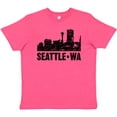 thumbnail image 3 of Inktastic Seattle Skyline Grunge Youth T-Shirt, 3 of 5