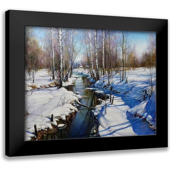 Cernov, Ivan 14x12 Black Modern Framed Museum Art Print Titled - First warm days