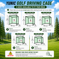 thumbnail image 5 of YUNIC Golf Driving Cage Green - Metal Frame with Hitting Target and Hitting Mat, 5 of 10