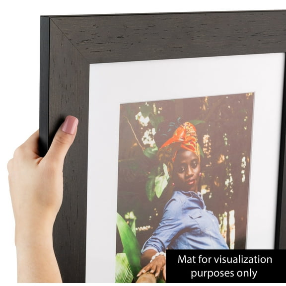 ArtToFrames 13x13 Inch Walnut Picture Frame, This Brown MDF Poster Frame is Great for Your Art or Photos, Comes with Regular Glass (2WOM-3914)