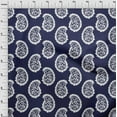 thumbnail image 4 of oneOone Polyester Spandex Dark Blue Fabric Asian Paisley Block Craft Projects Decor Fabric Printed By The Yard 56 Inch Wide, 4 of 4