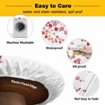 thumbnail image 3 of Elastic Fitted Round Tablecloth, Red Polka Dots Waterproof Stretch Table Cover for 55"-60" Tables, Vintage Abstract Art Watercolor Washable Outdoor Tablecloths for Patio, Picnic, Camping, 3 of 9