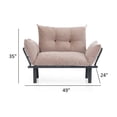 thumbnail image 4 of Loveseat with Metal Frame,Modern Small Couch with Tufted Upholstered Fabric,Comfy Couches for Living Room, Leisure Furniture with adjustable Backrest  for Dorm,Office,and Apartment,Beige, 4 of 7