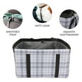 thumbnail image 4 of Water and Stain Proof Dog Car seats for Small Dogs - 15.75 x 12.6 x 9.85 Inches Dog Booster Seat with Removable, Adjustable Fastening Straps - Gray-Tartan, 4 of 7