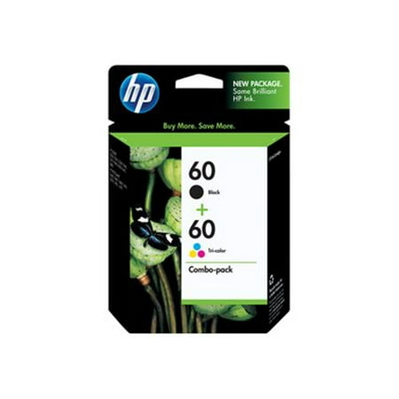HP 60 Tri-color & Black Original Ink, 2 Cartridges (N9H63FN)