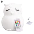 thumbnail image 2 of Cheers Bear Owl Shape LED Nursery Night Light Kids Baby Silicone Pat Color Change Lamp, 2 of 2