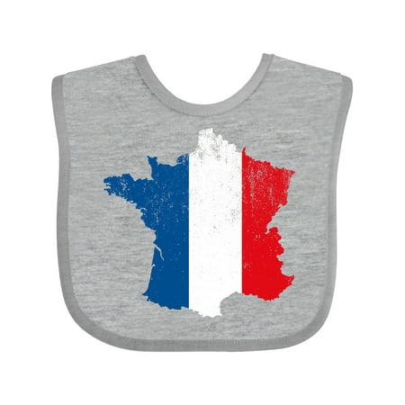 

Inktastic French Map Flag Boys or Girls Baby Bib