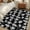 Black White, variant on Beige White Leaves Area Rugs 5x8 for Living Room, Spring Pastoral Rustic Botanical Non Slip Washable Rug Runner, Low Pile Indoor Floor Carpet Mat Bathroom Rugs for Bedroom, Kids Room