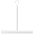 thumbnail image 4 of Escobilla de goma para ducha de silicona con gancho (blanca), limpiador antirayas para baño, vidrio, plástico, azulejos, diseño de borde de cepillo de doble cara, 4 of 5